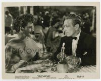 5d566 LUCKY NICK CAIN 8x10.25 still '51 George Raft & pretty Coleen Gray at fancy restaurant!