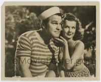 5d567 LURE OF THE ISLANDS 8x10 still '42 close up of sexy Gale Storm & Guinn Big Boy Williams!