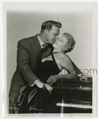 5d617 MEET DANNY WILSON 8.25x10 still '51 Alex Nicol putting the moves on Shelley Winters by piano!