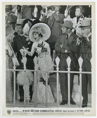5d651 MY FAIR LADY 8.25x10 still '64 Audrey Hepburn rooting for her horse at the races!