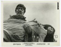 5d728 PLAGUE OF THE ZOMBIES 8x10 still '66 best c/u of undead monster carrying unconscious girl!