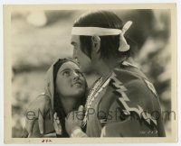 5d755 REDSKIN 8.25x10 still '29 great c/u of Native American Indian Richard Dix & Gladys Belmont!