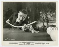 5d818 SHOT IN THE DARK 8x10.25 still '64 Peter Sellers tries shooting pool with bent stick!