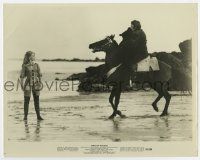 5d835 SPIRITS OF THE DEAD 8x10 still '69 Federico Fellini, sexy Jane Fonda on beach by horse!