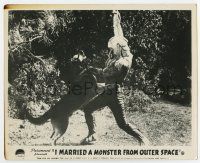 5d455 I MARRIED A MONSTER FROM OUTER SPACE English FOH LC '58 dog attacks an alien in true form!
