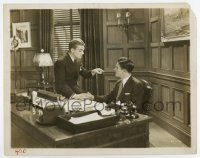 5d143 BLONDE CRAZY 8x10.25 still '31 James Cagney sitting on desk tells Ray Milland what to do!