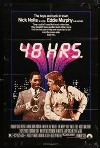 5f008 48 HRS. 1sh '82 Nick Nolte is a cop who hates Eddie Murphy who is a convict!