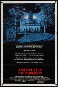 5f041 AMITYVILLE II 1sh '82 The Possession, cool image of haunted house!