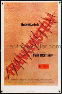 5f046 ANDY WARHOL'S FRANKENSTEIN 1sh '74 Paul Morrissey, great image of title in stitches!