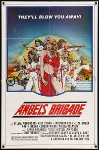 5f047 ANGELS BRIGADE 1sh '79 Sylvia Anderson, Lieu Chinh, Jack Palance!