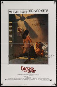 5f104 BEYOND THE LIMIT 1sh '83 art of Michael Caine, Richard Gere & sexy girl by Richard Amsel!