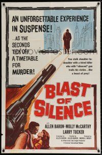 5f118 BLAST OF SILENCE 1sh '61 hired killer stalks prey with silenced gun!