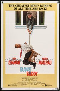 5f145 BUDDY BUDDY 1sh '81 great wacky art of Walter Matthau & Jack Lemmon!