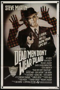 5f215 DEAD MEN DON'T WEAR PLAID 1sh '82 Steve Martin will blow your lips off if you don't laugh!