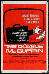5f230 DOUBLE McGUFFIN 1sh '79 Ernest Borgnine, George Kennedy, cool different Saul Bass art!
