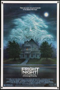 5f316 FRIGHT NIGHT 1sh '85 if you love being scared it'll be the night of your life!
