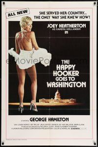 5f381 HAPPY HOOKER GOES TO WASHINGTON 1sh '77 Joey Heatherton serves country the only way she knows