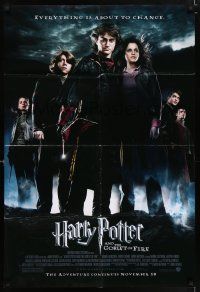5f384 HARRY POTTER & THE GOBLET OF FIRE advance DS 1sh '05 Daniel Radcliffe, Emma Watson, Grint!