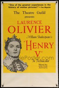 5f391 HENRY V 1sh R48 Laurence Olivier, William Shakespeare
