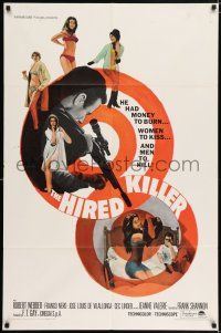 5f398 HIRED KILLER 1sh '67 Tecnica di un Omicidio, Robert Webber, Franco Nero, art of assassin!