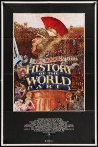 5f399 HISTORY OF THE WORLD PART I 1sh '81 artwork of Roman soldier Mel Brooks by John Alvin!