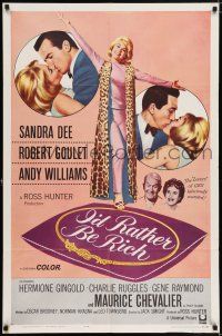 5f426 I'D RATHER BE RICH 1sh '64 Sandra Dee with Robert Goulet & Andy Williams!