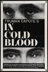 5f434 IN COLD BLOOD 1sh '68 Richard Brooks directed, Robert Blake, from novel by Truman Capote!