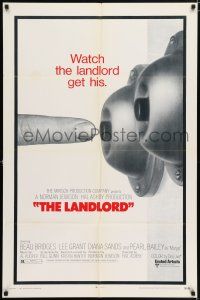 5f490 LANDLORD 1sh '70 erotic image of finger pushing doorbell, directed by Hal Ashby!