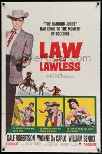 5f499 LAW OF THE LAWLESS 1sh '64 Dale Robertson, Yvonne De Carlo, William Bendix