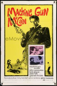 5f531 MACHINE GUN McCAIN 1sh '70 Gli Intoccabili, artwork of John Cassavetes, Britt Ekland