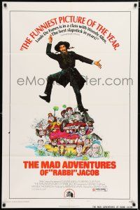 5f533 MAD ADVENTURES OF RABBI JACOB style C 1sh '74 Louis de Funes, Les Aventures de Rabbi Jacob