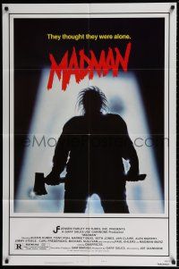 5f538 MADMAN style B 1sh '81 classic wild axe silhouette murderer image!