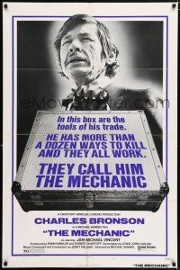 5f570 MECHANIC style A 1sh '72 Charles Bronson has more than a dozen ways to kill in his box!