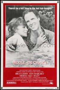 5f573 MIDDLE AGE CRAZY style B 1sh '80 romantic close up of Bruce Dern & Ann-Margret!