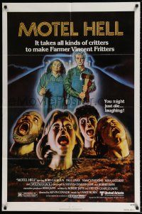5f594 MOTEL HELL 1sh '80 it takes all kinds of critters to make Farmer Vincent Fritters!