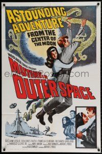5f600 MUTINY IN OUTER SPACE 1sh '64 wacky sci-fi, astounding adventure from the moon's center!