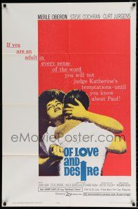5f636 OF LOVE & DESIRE 1sh '63 Richard Rush, Merle Oberon had so many men in her life!