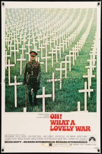 5f638 OH WHAT A LOVELY WAR 1sh '69 Richard Attenborough WWI musical, officer in graveyard!