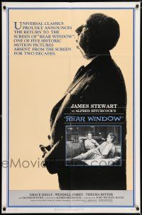 5f722 REAR WINDOW 1sh R83 Alfred Hitchcock, art of voyeur Jimmy Stewart & sexy Grace Kelly!