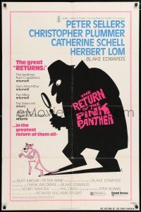 5f732 RETURN OF THE PINK PANTHER 1sh '75 Sellers as Inspector Clouseau, the great returns!