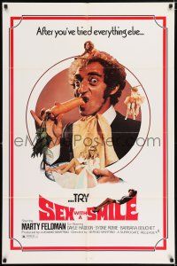5f761 SEX WITH A SMILE 1sh '76 40 gradi all'ombra del lenzuolo, wacky Marty Feldman, Italian!