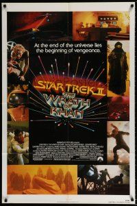5f801 STAR TREK II 1sh '82 The Wrath of Khan, Leonard Nimoy, William Shatner, Bob Peak art