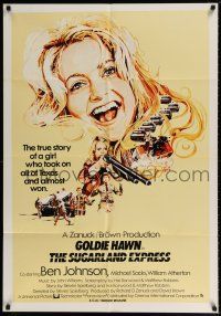 5f817 SUGARLAND EXPRESS int'l 1sh '74 Steven Spielberg, every cop in the state is after Goldie Hawn