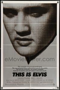 5f871 THIS IS ELVIS foil 1sh '81 Elvis Presley rock 'n' roll biography!