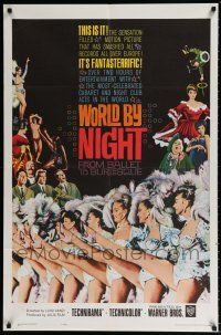 5f982 WORLD BY NIGHT 1sh '61 Luigi Vanzi's Il Mondo di notte, sexy Italian showgirls!