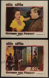 5g889 BEYOND THE FOREST 2 LCs '49 David Brian is no match for Bette Davis & her famous eyes!