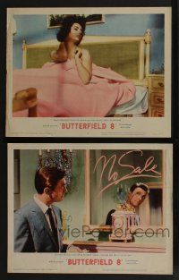 5g898 BUTTERFIELD 8 2 LCs '60 sexy call girl Elizabeth Taylor in bed, Laurence Harvey!