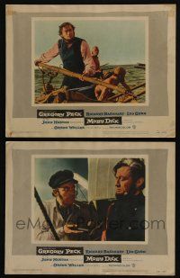 5g954 MOBY DICK 2 LCs '56 John Huston, cool images of Gregory Peck as Ahab!