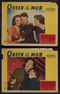 5g966 QUEEN OF THE MOB 2 LCs '40 Jean Cagney, William Henry, Blanche Yurka & J. Carrol Naish