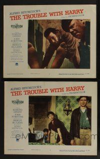 5g991 TROUBLE WITH HARRY 2 LCs '55 Edmund Gwenn, John Forsythe, Shirley MacLaine, Royal Dano!